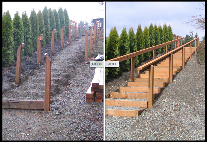 garland landscape stairs